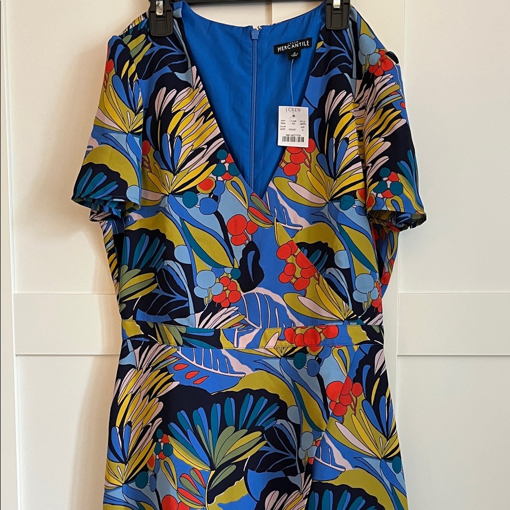 4/$100 J. Crew Blue Floral Mini Dress